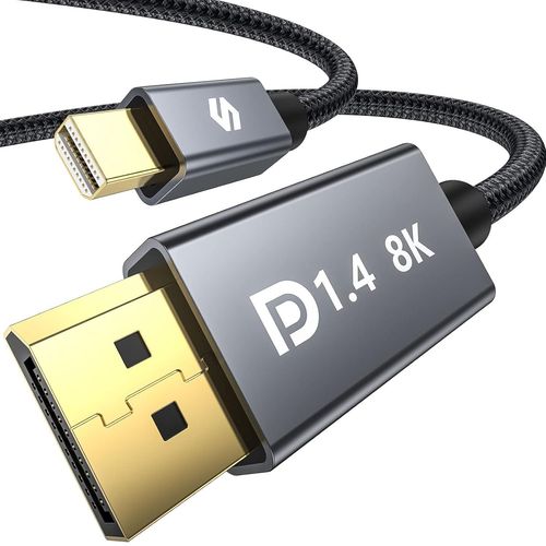 Câble Minidp Vers Dp1.4 3M 8K@60Hz 4K@144Hz, Câble Thunderbolt2 Avec Hdr Hbr3 Dsc1.2 G-Sync Freesync, Mini Displayport Vers Displayport Pour Laptops Macbook Imac Moniteur Carte Gra[GBP6275680]