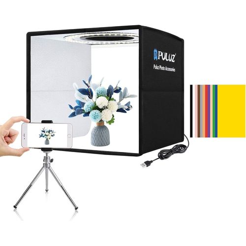 Mini Studio Photo, Kit De Tente De Prise De Vue, Kit De Boite Photo Studio Portable Pliable Avec Irc > 95 112 Led + 6 Types De Fonds De Couleur Double Face[GBP6275685]