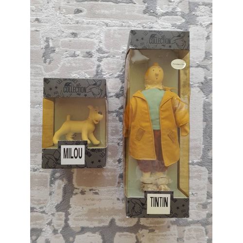 Lot De 2 Figurine Tintin En Porcelaine