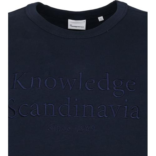 Knowledgecotton Apparel Pull Elm Marine Bleu Foncé Bleu Taille S