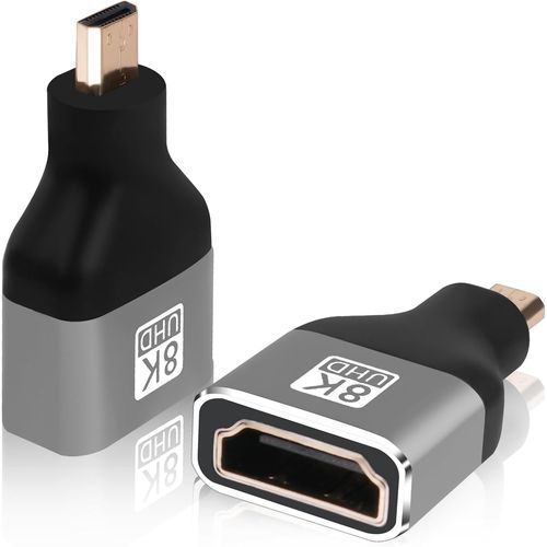 Micro Hdmi Vers Hdmi, 8K/@60Hz Adaptateur Micro Hdmi Mâle Vers Hdmi Femelle Compatible Avec Le Port Hdmi, L'Adaptateur Hdmi Pour Ordinateurs Portables, Tablettes, Caméscopes Et Tél[GBP6276290]