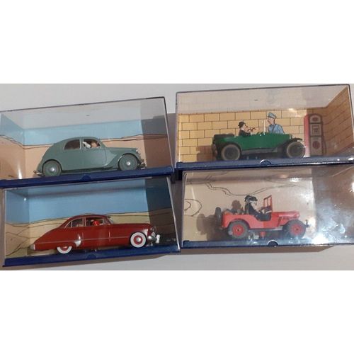 Lot 3 De 4 Voitures Tintin Ed. Atlas 1/43 "Pays De L'Or Noir"