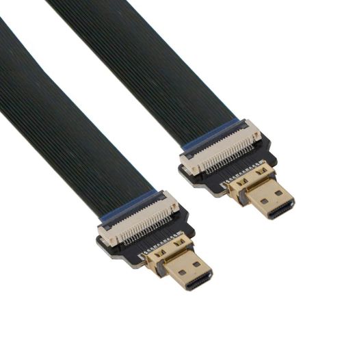 Câble D'Extension Ultra Fin Micro Hdmi Mâle Vers Micro Hdmi Mâle Cord Fpc 1080P Pour Photographie Aérienne Fpv Hdtv Multicopter D1-D1 (20 Cm)[GBP6278424]