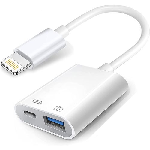 Apple Adaptateur Lightning Vers Usb Pour Appareil Photo Avec Port De Charge, Câble Usb 3.0 Otg Pour Iphone/Ipad Pour Connecter Un Lecteur De Cartes, Une Clé Usb, Un Disque U, Un Cl[GBP6274699]