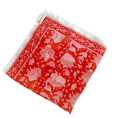Foulard Bandana En Voile De Coton Du Rajasthan 50x50cms "Mumbai"