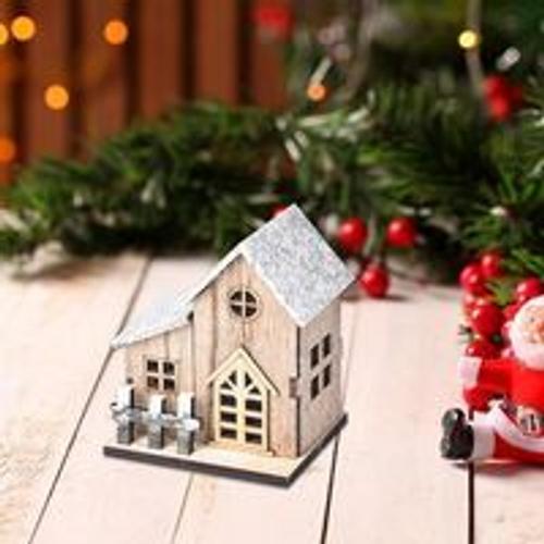 Ensemble de village de Noël Décoration de Centre de Table de Village de Noël,  Maisons Miniatures éclairées par jardin gazon - Cdiscount Maison