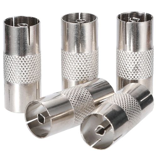 5 Pièces Adaptateur De Connecteur De Coupleur D'Antenne Tv Coaxial Prise Vers Prise, Femelle Vers Femelle[GBP6278132]