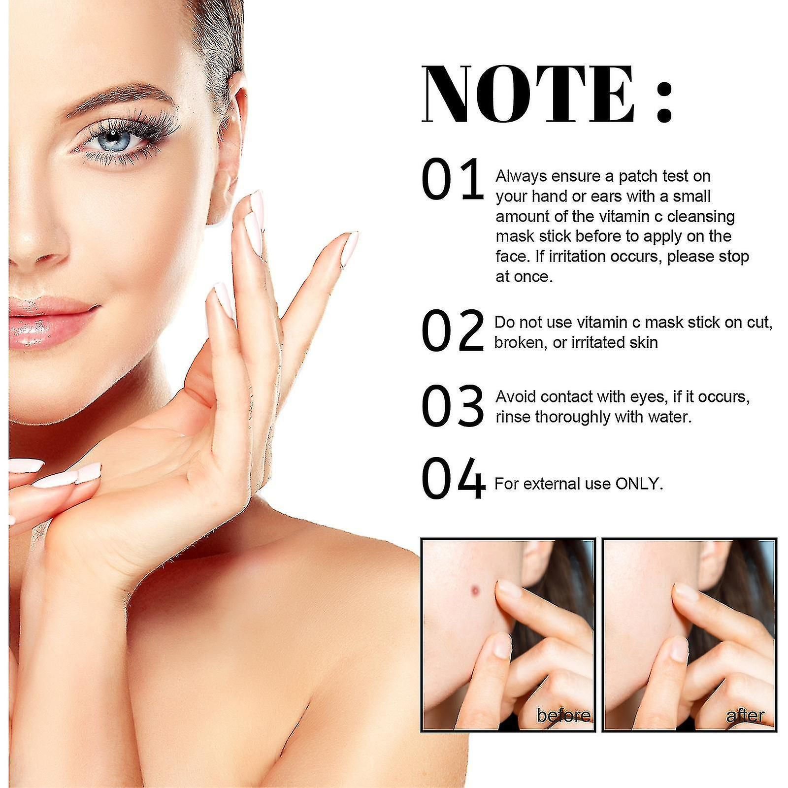 2 Pices Bton De Masque De Th Vert Dissolvant De Points No... - 5