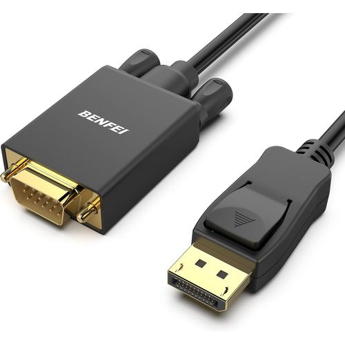 Câble Displayport Vers Vga, Adaptateur Mâle Vers Mâle, Plaqué Or, Pour Lenovo, Dell, Hp, Asus Et Autres Marques, 0,9 M[GBP6274569]