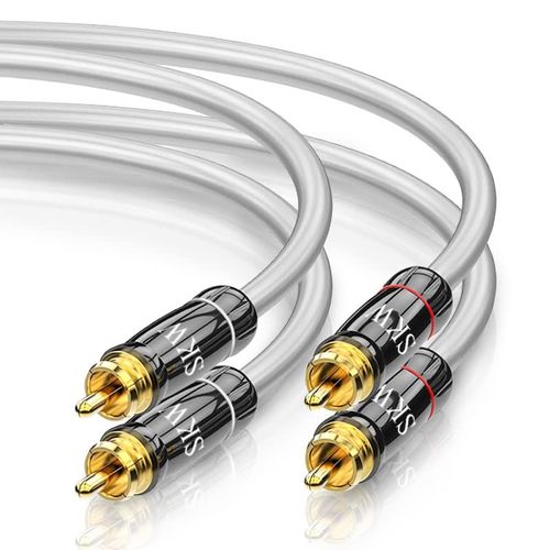 Câble Rca Audio Stéréo Analogique Câble 2Rca Mâles Vers 2Rca Mâles, Cuivre Ofc, Blindage, Compatible Avec Lecteur Dvd, Platine Cd, Haut Parleur, Home Cinéma Chaîne Hifi - 2M[GBP6274987]