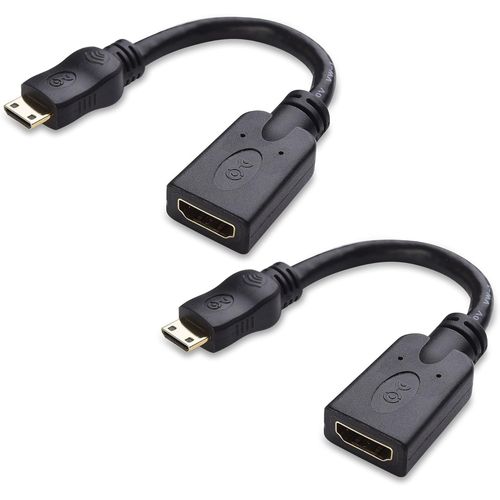 Ensemble De 2 Adaptateurs Mini Hdmi À Hdmi (Cable Mini Hdmi Vers Hdmi) 15Cm[GBP6274364]