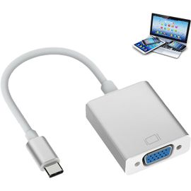 Adaptateur Usb C Vers Vga, Compatible Thunderbolt 3/4, Convertisseur Mâle Vers Femelle, Résolution 1920X1200 Pour Macbook Pro/Air, Iphone 15 Plus Pro Max, Boîtier En Aluminium, Acc[GBP6275006]