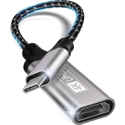 Adaptateur Usb C Vers Hdmi 4K, Thunderbolt 3 Vers Hdmi Compatible Avec Iphone 15Pro/15Promax,Macbookpro/Air,Dell Xps15/13,Ipad Pro/Air,Samsung Galaxy S/Note,Surfacepro Gris[GBP6275399]