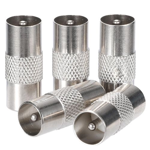 5 Pièces Adaptateur De Connecteur De Coupleur D'Antenne Tv Coaxial Fiche Vers Fiche, Mâle Vers Mâle[GBP6278131]