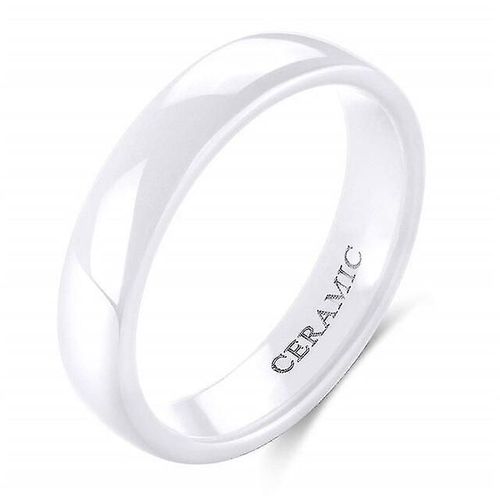 13 2mm 4mm 6mm Bague En Céramique Blanche Pour Hommes Femmes Bagues De Fiançailles De Mariage Classique Conception Spéciale Bijoux-4mm Blanc