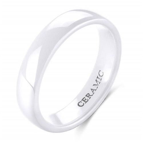 11 2mm 4mm 6mm Bague En Céramique Blanche Pour Hommes Femmes Bagues De Fiançailles De Mariage Classique Conception Spéciale Bijoux-4mm Blanc