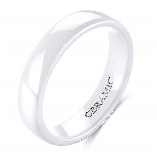 5 2mm 4mm 6mm Bague En Céramique Blanche Pour Hommes Femmes Bagues De Fiançailles De Mariage Classique Conception Spéciale Bijoux-4mm Blanc