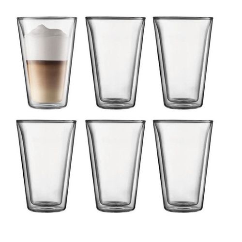 Bodum Canteen Set 6 Verres Double Paroi 0.4 L Transparent
