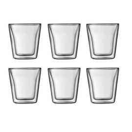 Bodum Canteen Set 6 Verres Double Paroi 0.1 L Transparent