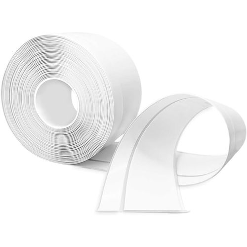 Plinthe Souple Autoadhésive,6M PVC Plinthe Adhesive50x20mm,Plinthe Cuisine Corniere PVC Autocollante pour Cuisine et salle de bain 5x2 blanc