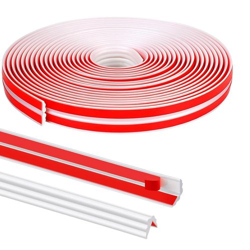 10m Plinthe Souple Autoadhésive,Joint Plan De Travail Cuisine,Joint Salle De Bain,Baguette Finition Plan De Travail Cuisine,Bande Etancheite Salle De Bain,Pour Cuisine,Salle De Bain,Coin De Mur