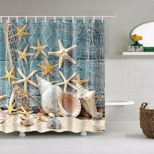 Rideau De Douche, Rideau De Douche En Tissu Avec 12 Crochets Pour La Maison, L'hôtel, Lavable En Machine, Rideau De Douche Imperméable Pour Salle De Bain (182,9 X 182,9 Cm)
