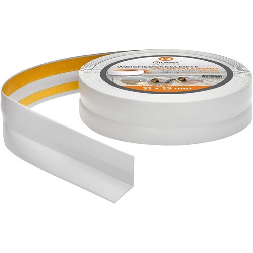 Plinthe Souple Autoadhésive-32 mm x 23 mm-Plinthe en PVC de finition-Pour l'intérieur,mur,sol-Étanche,décoratif,flexibilité,flexible-10 mètres-Cendre