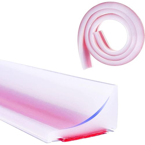 6m*20mm Transparent Joint Porte De Etancheite Douche,Joint Plan De Travail Cuisine,Barriere De Joint Porte Douche,Maintient L'eau Dans Le Seuil,Pour La Séparation Humide Et Sèche