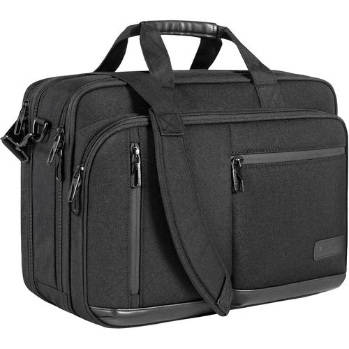 Porte-documents pour ordinateur portable 17.3 pouces hommes et femmes,sac à bandoulière de qualité supérieure,hydrofuge avec poche RFID,sac messager extensible