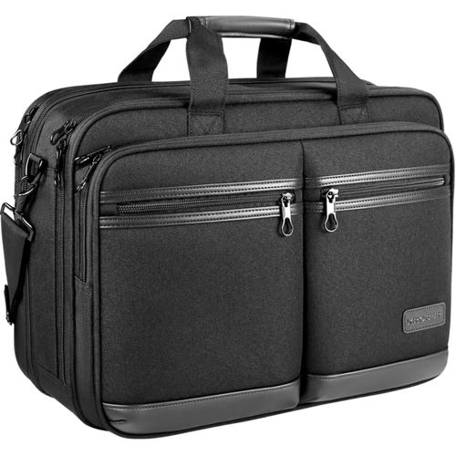 18"" Sac à Main Bandoulière pour Ordinateur Portable Porte-Documents Élégant pour Ordinateur jusqu'à 17,3"" Extensible Imperméable avec Poches RFID pour Hommes