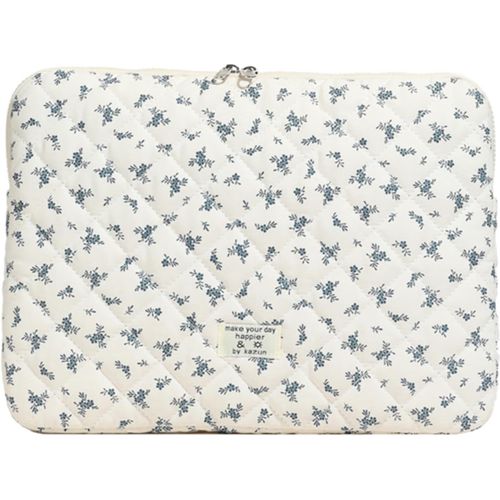 Housse pour Ordinateur Portable,Pochette Ordinateur Portable,Sac fourre-Tout Matelassé,Compatible avec Les Ordinateurs Portables de 13/14/15 Pouces (Bleu,M)