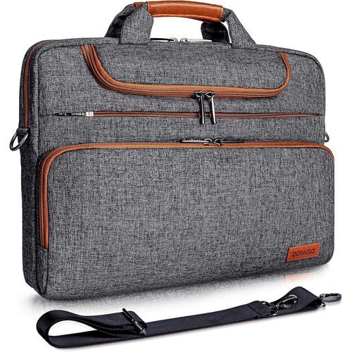 17 Pouces Imperméable Sacoche de Protection Ordinateur Portable Sac à Bandoulière pour 17-17.3"" Notebook/Dell/Lenovo/Acer/HP/MSI/ASUS,Gris Foncé 2