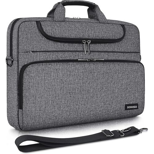 14 Pouces Imperméable Sacoche de Protection Ordinateur Portable Sac à Bandoulière pour 14"" Acer Aspire 1 Swift 3/HP Stream 14 Pavilion 14/Lenovo IdeaPad/Asus,Gris Foncé&Noir
