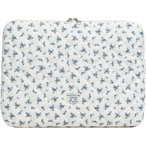 Housse pour Ordinateur Portable,Pochette Ordinateur Portable,Sac fourre-Tout Matelassé,Compatible avec Les Ordinateurs Portables de 13/14/15 Pouces (Bleu,L)