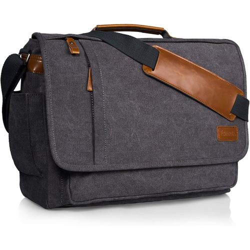 Sac Ordinateur Homme 15.6-17.3 Pouces Sacoche PC Portable Bandoulière Sac Business Porte-Documents Cartable.[V472]
