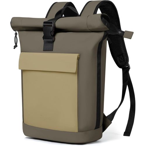 Rolltop Sac à dos élégant pour ordinateur portable de 17 "",étanche,grand sac à dos de voyage,sac à dos d'école,pour les voyages,l'université,le travail.[V399]