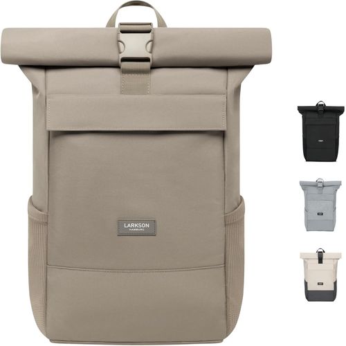 Larkson Sac à Dos Roll Top Femmes & Hommes-No 4-Backpack pour l'École,l'Université-Compartiment Ordinateur Portable 16 Pouces-Hydrofuge.[V312]