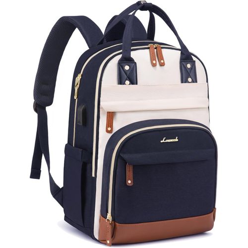 Sac à Dos Femme Grande Sac à Dos Ordinateur 17 Pouces Sac à Dos Loisir Sac a Dos PC Antivol Sac a Dos Feminin Sac a Dos College Backpack pour Fille Voyage École Travail,Noir Beige.[V426]