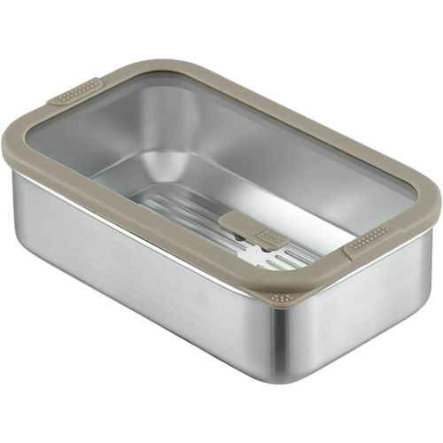 1 Pièce Lunch Box,Plat Inox Avec Couvercle,Bento Box Umami,Lunch Box Chauffante,Peut Être Chauffé Dans Un Four À Micro-Ondes,Matériaux Sains,Léger Et Portable,Acier Inoxydable 304