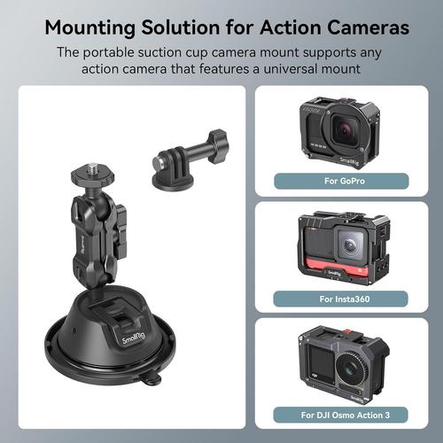 Ventouse Support de voiture Support de caméra d'action For GoPro Hero, DJI  OSMO