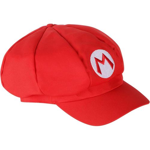 1 Pièce Chapeau Mario - Déguisement Super Mario - Casquette Rouge Personnage De Jeu Vidéo Jeu Rétro Thème Chapeau - Noir