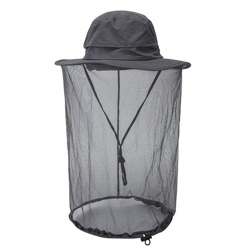 Moustiquaire Pêche Chapeau Abeille Extérieur Gris Moustiquaire Pêche Chapeau Abeille Anti-Insecte Chapeau Couvre-Chef