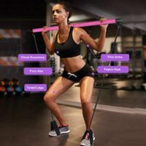 Kit de barre Pilates portable avec bande de résistance Yoga