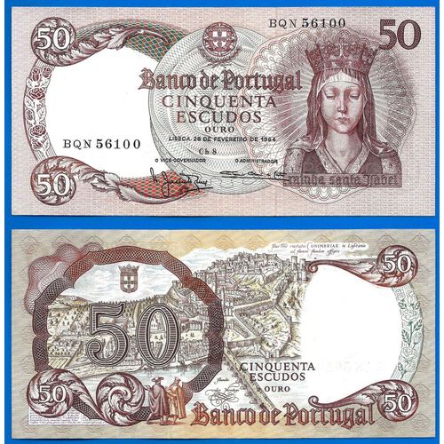 Portugal 50 Escudos 1964 Reine Isabel Europe Escudo Billet