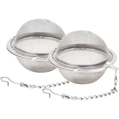 2 Pièces En Acier Inoxydable Maille Boule À Thé 2.3 Pouces Passoires À Thé Infuseur À Thé Passoire Filtres Pour Thé