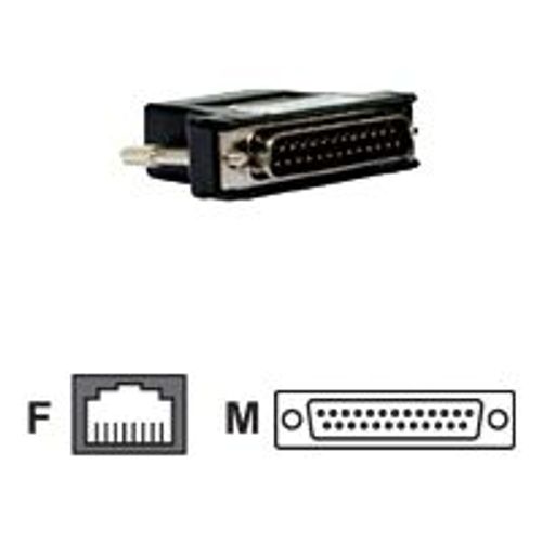 Equinox Modular Adapter - Adaptateur de modem (DTE) - RJ-45 (F) pour DB-25 (M) - pour Equinox ESP 16 10/100 Serial Hub, 8 10/100 Serial Hub