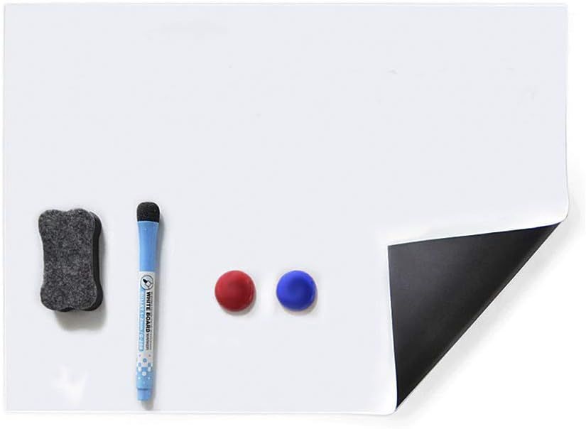 Tableaux mémo Magnétique Tableau Frigo Tableau blanc magnétique Tableau mémo  Pliable Papier Collant pour écrire Message Tableau d'écriture pour Enfants  et Adultes