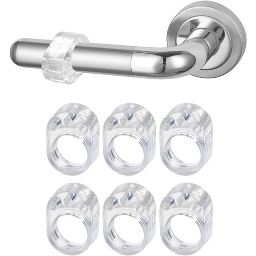 Clicksell-Butées De Porte,6 Pcs Protection Poignee Porte Pvc Poignée De Porte Bumper Anti-Poignée Transparent Arrêts De En Silicone Mise A Niveau Arret Bloque Stop-Portes Protecteurs De Mur Et De Meu