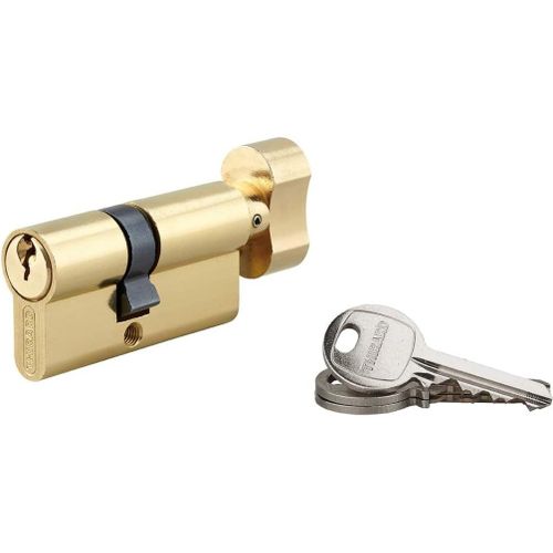 CLICKSELL-Cylindre À Bouton 35 X 25 Mm Laitonné 3 Clés