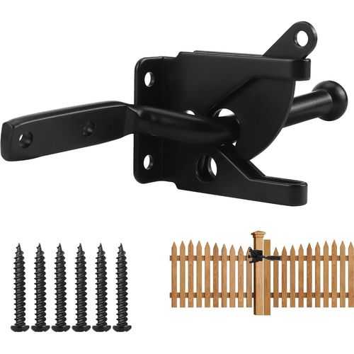 CLICKSELL-Loquet De Portail En Acier Inoxydable À Levier Automatique De Gravité Auto Loquet De Portail Verrou De Porte Jardin Verrou De Portail Verrouillage Pour Clôture De Jardin